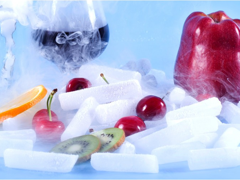干冰的食物展示图